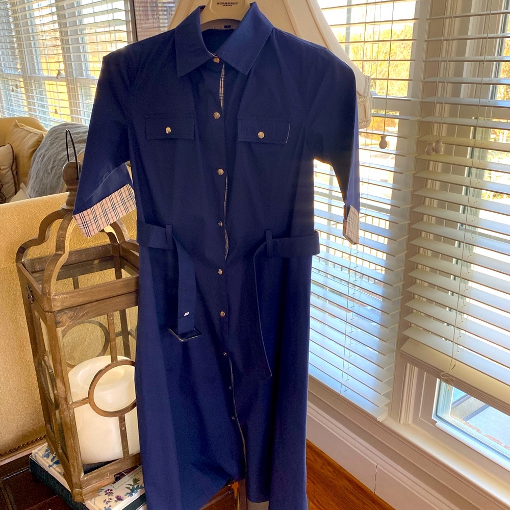 Blue Burberry dress